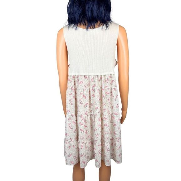 The Nines Floral Waffle Mini Sun Dress Boho Flowy Western Size Small - Picture 5 of 7